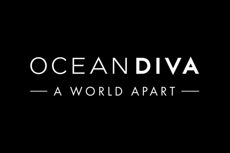 logo Oceandiva a world apart wit op zwart