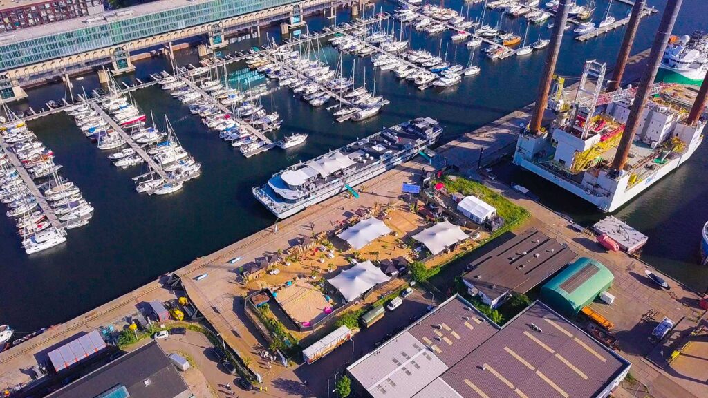 Corporate summer festival Medivents droneshot